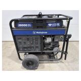 Westinghouse 28,000W gas generator starts and