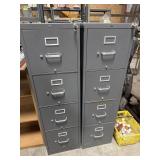 2- 4 drawer filing cabinets