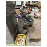 Golf clubs and balls