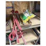 Ground steaks and fence insulator