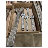 Adjustable wrenches, 8 inch to 24 inch