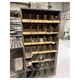 Divider shelf with contents