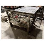 1/2 steel top work bench