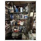 Steel shelf w/oil contents