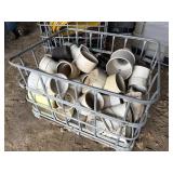 Various 6in+ PVC fittings and crate