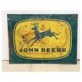 John Deere 4 legged deer bubble metal sign