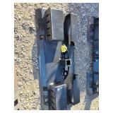 Skidloader plate painted black w/receiver hitch