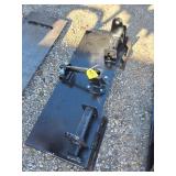 Skidloader plate painted black w/3 pt. attachment