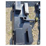 Skidloader plate w/hitch pin receiver and boxes