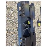 Receiver hitch skidloader plate painted black