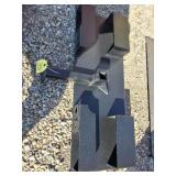 Receiver hitch pin skidloader plate painted black