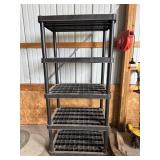 Plastic garage shelf