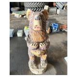 carved wooden bear