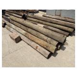 10- 8in treated fence posts 8ft+/-
