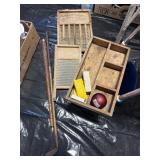 Washboards vintage golf club wood box