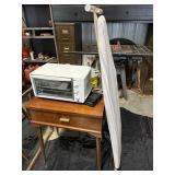 Toaster oven, sewing machine, ironing board