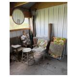 Patio furniture, chairs, and corner content