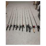 10- fishing rod and reels