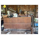 Wooden cabinets and contents