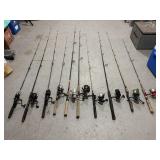 10- fishing rod and reels