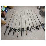 10- fishing rod and reels