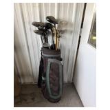 Golf clubs and bag