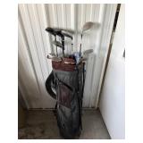 Golf clubs and bag
