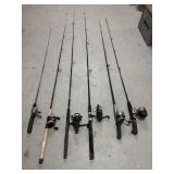 6- fishing rod and reels
