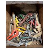 Shears and pipe wrenches drawer contents
