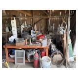 Orange table and NE garage contents
