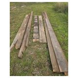 Used lumber 3 beams, 2 12x12 boards and 4 22x6