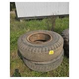 2-truck tires w/split rims 10.00-20