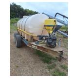 1000 gal water tank trailer with gas motor