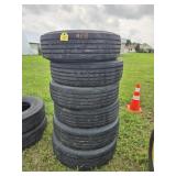 6-semi truck tires 295/75R 22.5