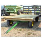 New flat bed trailer with J.D. running gear