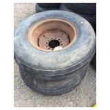 2- wagon wheels tires and rims