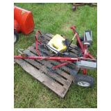 Pull type lawn rake
