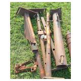 Iron post and hinges