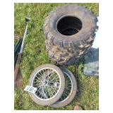 Rubber tires and bike wheels