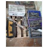 Pallet of misc iron garage door opener and more