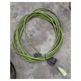 Green heavy extension cord