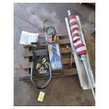 Misc pallet  of parts chain hooks lights pump and