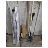 Misc tools and plastic for painting and roller