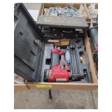 Ending helmet arm gloves  nut driver air nailer