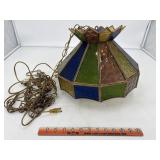 Hanging stained glass lamp
