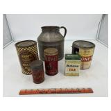 Vintage tin kitchen items