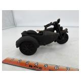 Cast iron motorcycle w/side car