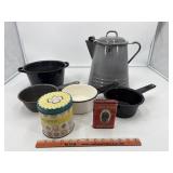 Enamelware, Girl Scout can and tobacco can
