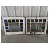 2- 22x26 stain glass windows