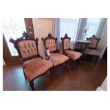 SET OF 4 STATIONERY PARLOR CHAIRS